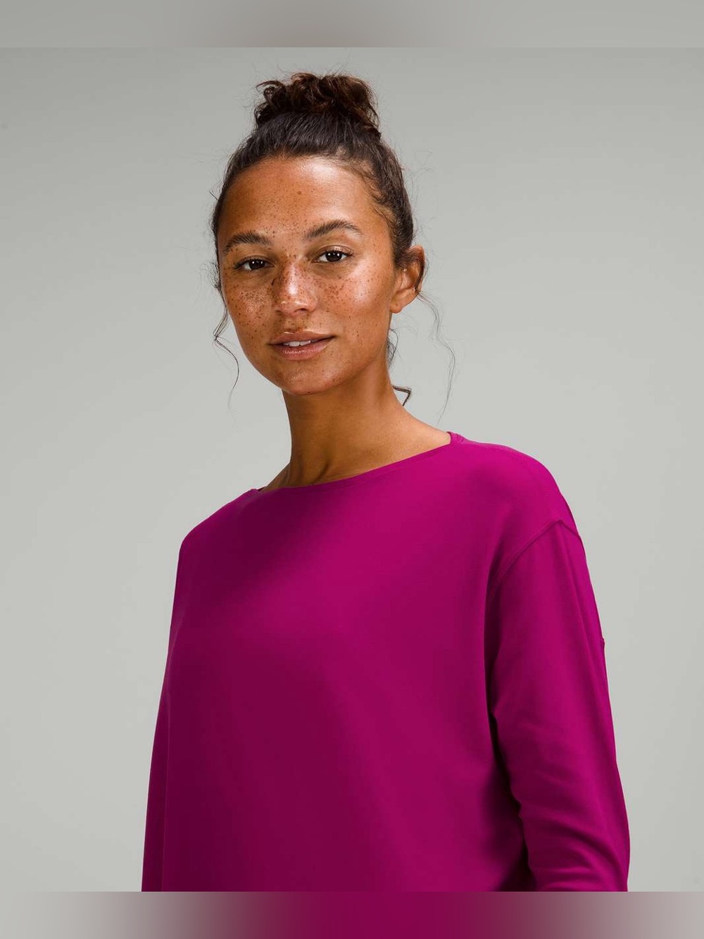 Lululemon Back in Action Long Sleeve Shirt *Nulu Magenta Purple Size 8 - Picture 2 of 9